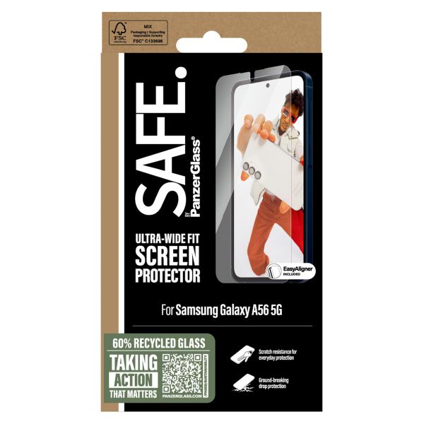 SAFE by PanzerGlass Protection d'écran Ultra-Wide Fit avec applicateur Samsung Galaxy A56