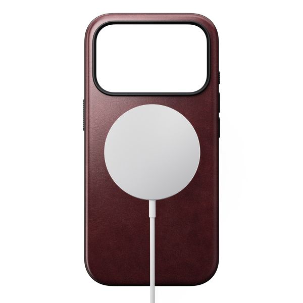 Nomad Coque Modern Horween Leather Apple iPhone 17 Pro - Burgundy