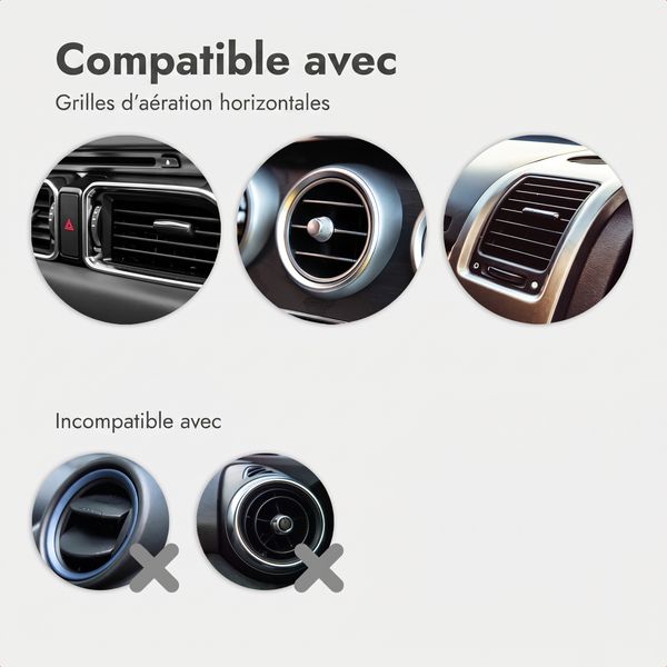 imoshion Support de téléphone pour voiture - Magnétique - Grille de ventilation - Noir