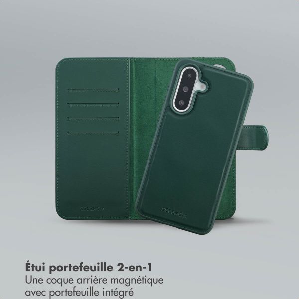 Selencia Étui portefeuille amovible Olyn avec MagSafe Samsung Galaxy A36 - Vert