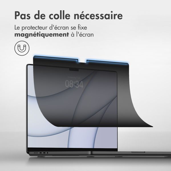 Accezz Protecteur d'écran de privacy magnétique Apple MacBook Pro 16 pouces (2021) / Pro 16 pouces (2023) M3 chip