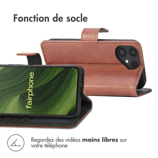 imoshion Étui de télephone portefeuille Fairphone 6 - Marron