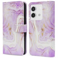 imoshion Étui de télephone portefeuille Design Xiaomi Redmi Note 13 (5G) - Purple Marble