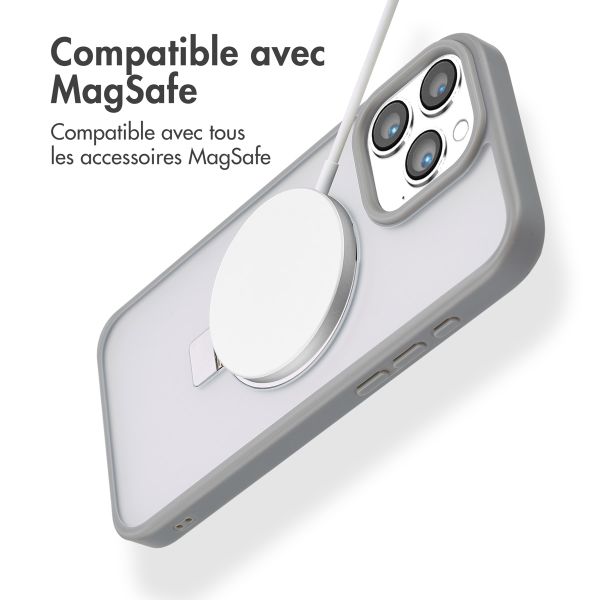 Accezz Coque Ring Stand avec MagSafe iPhone 16 Pro Max - Grey