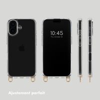 Selencia Coque arrière avec crochets amovibles Apple iPhone 16 - Transparent