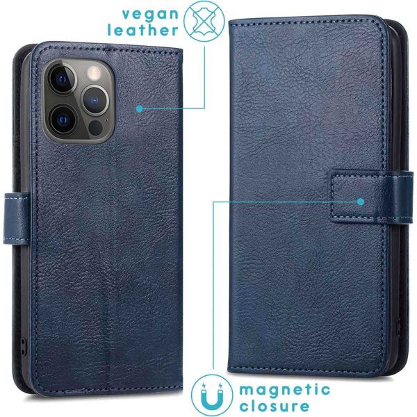 imoshion Étui de téléphone portefeuille Luxe iPhone 13 Pro Max - Bleu foncé