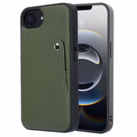 Selencia Coque Riva avec porte-cartes Apple iPhone 16e - Sage Green