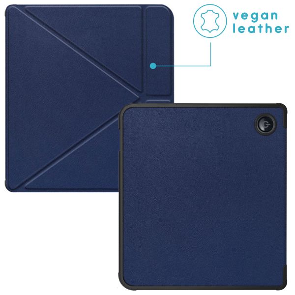 imoshion Étui de liseuse portefeuille Pliable Kobo Libra 2 / Tolino Vision 6 - Bleu foncé