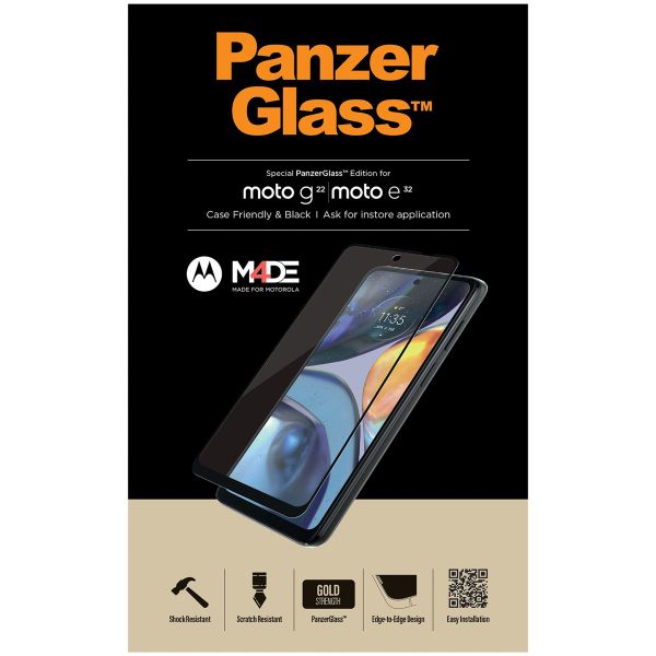 PanzerGlass Protection d'écran en verre trempé Case Friendly Anti-bactéries Motorola Moto G22 / E32(s)