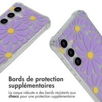 imoshion Coque Design avec cordon Samsung Galaxy S24 - Tropical Violet Flowers Connect