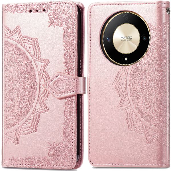 imoshion Etui de télephone Mandala Honor Magic 6 Lite - Rose Doré