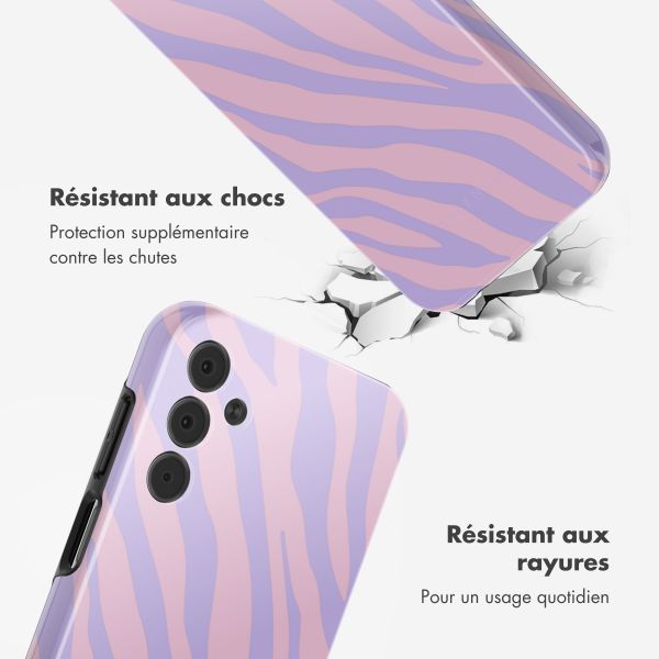 Selencia Coque arrière Vivid Samsung Galaxy A15 (5G) - Zebra Light Pink Lilac