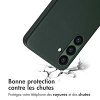 Accezz Coque arrière en cuir avec MagSafe Samsung Galaxy S24 Plus - Cedar Green