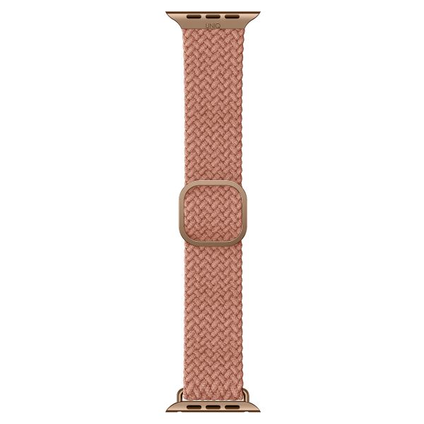 Uniq Bracelet tressé Aspen Apple Watch Series 1 t/m 11 / SE / Ultra (44/45/46/49 mm) - Grapefruit Pink