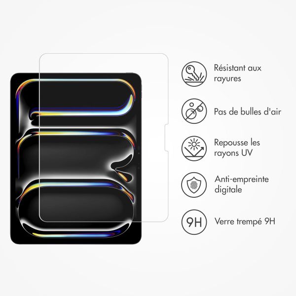 Accezz Protection d'écran en verre trempé avec applicateur iPad Pro 13 (2024) M4