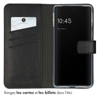 Selencia Étui de téléphone portefeuille en cuir véritable Google Pixel 7 Pro - Noir