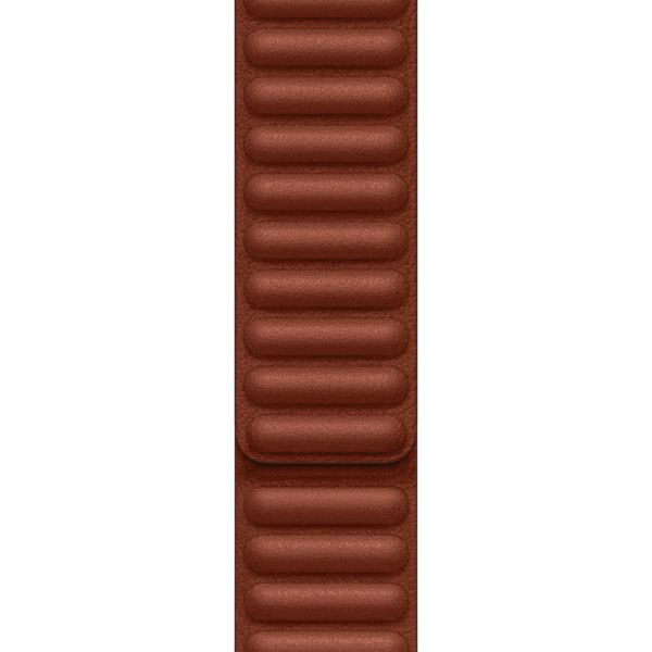 Apple Bracelet Leather Link Apple Watch Series 1 t/m 9 / SE (38/40/41 mm) | Series 10 / 11 (42 mm) - Taille S/M - Umber