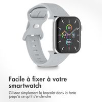 imoshion Bracelet en silicone gravé Apple Watch Series 1-10 / SE / Ultra (2) (44/45/46/49 mm) - Gris