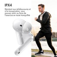 imoshion ﻿Écouteurs Aura Pro - Écouteurs sans fil - Écouteurs sans fil Bluetooth - Avec fonction de réduction du bruit ANC - Blanc