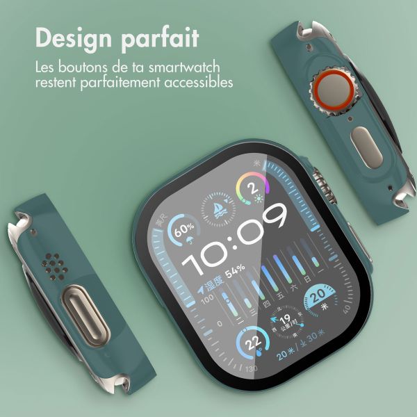 imoshion Coque rigide à couverture complète Apple Watch Ultra / Ultra 2 / Ultra 3 - 49 mm - Vert foncé