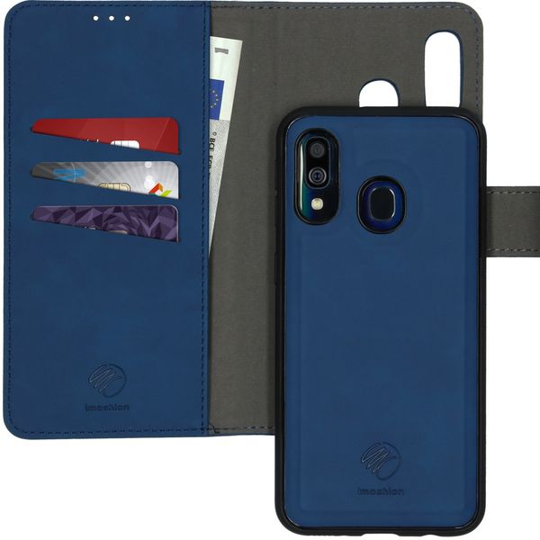 imoshion Etui de téléphone 2-en-1 amovible Samsung Galaxy A40 - Bleu