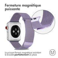 imoshion Bracelet magnétique milanais Apple Watch Series 1-9 / SE - 38/40/41 mm / Series 10 - 42 mm - Taille M - Violet