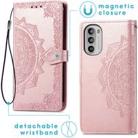 imoshion Etui de téléphone portefeuille Mandala Sony Xperia 10 IV - Rose Dorée