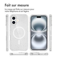 imoshion Coque Pailletée avec MagSafe Apple iPhone 16 - Paillettes Transparent