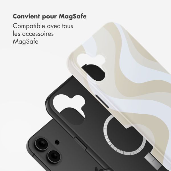 Selencia Coque arrière Vivid avec MagSafe Apple iPhone 16 - Desert Waves Beige