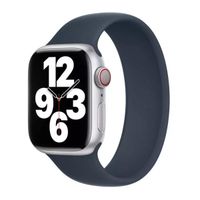 Apple Bracelet Boucle unique en Silicone Apple Watch | 44/45/46/49 mm - Taille 5 - Storm Blue