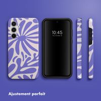 Selencia Coque arrière Vivid Samsung Galaxy A55 - Modern Bloom Sapphire Blue
