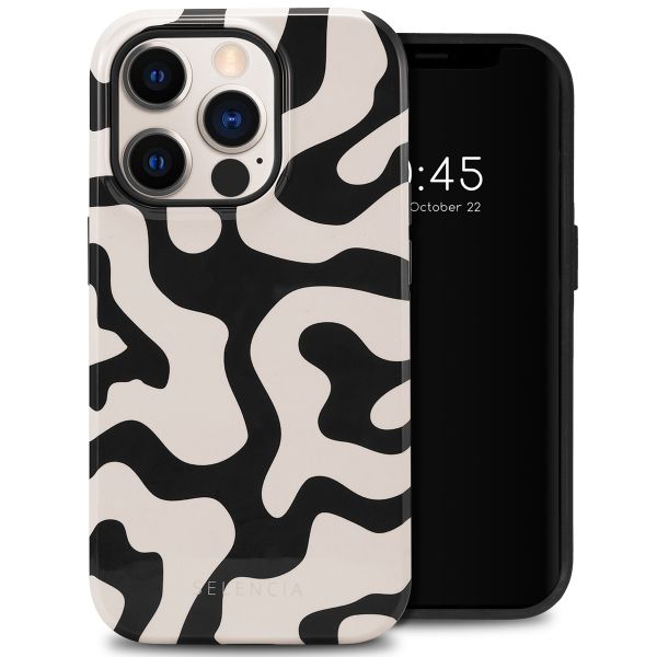 Selencia Coque arrière Vivid Tough iPhone 14 Pro - Art Wave Black