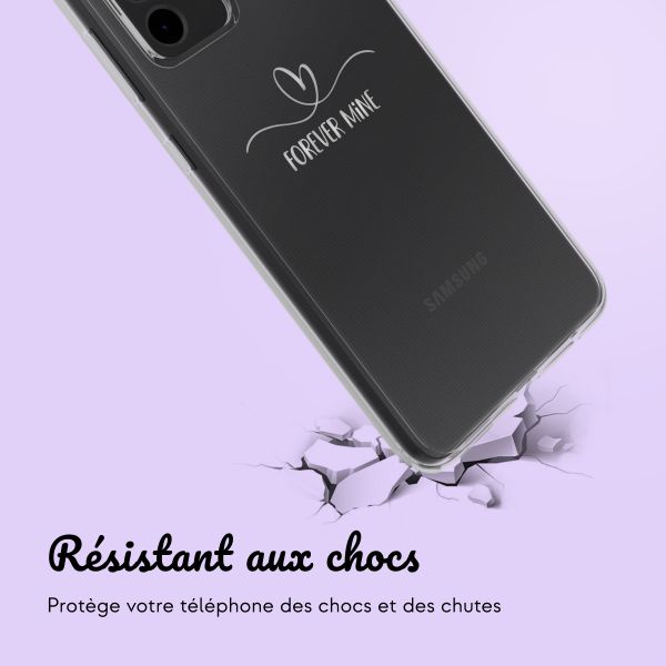 Coque personnalisée avec un cœur élégant Samsung Galaxy A52(s) (5G/4G) - Transparent