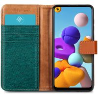 imoshion Étui de téléphone portefeuille Canvas Luxe Galaxy A21s