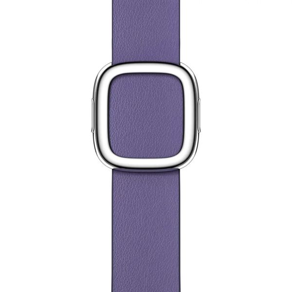 Apple Bracelet Leather Band Modern Buckle Apple Watch Series 1 t/m 9 / SE (38/40/41 mm) | Series 10 / 11 (42 mm) - Taille S - Wisteria
