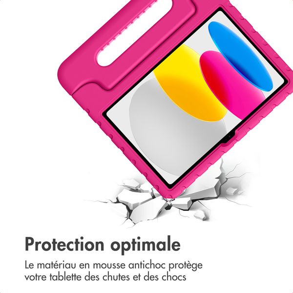 imoshion Coque kidsproof avec poignée Apple iPad 11 (2025) 11 pouces A16 / iPad 10 (2022) 10.9 pouces - Rose