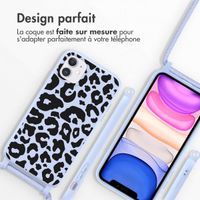 imoshion Coque design en silicone avec cordon Apple iPhone 11 - Animal Lila