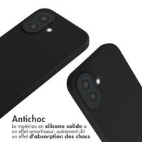 imoshion Coque en silicone avec cordon Apple iPhone 16 - Noir