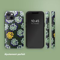 Selencia Coque arrière Vivid avec MagSafe Apple iPhone 13 - Wavy Smiley Green
