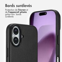 Accezz Coque arrière en cuir avec MagSafe Apple iPhone 17 - Onyx Black