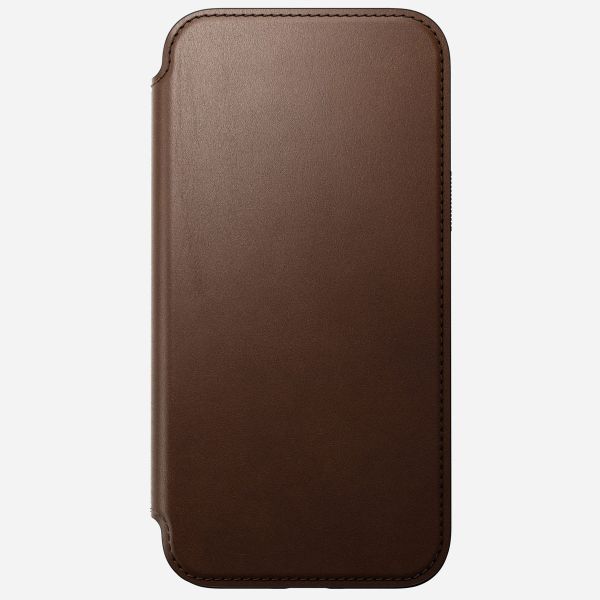 Nomad Étui de téléphone portefeuille Modern Leather Folio iPhone 15 Pro Max - Brun