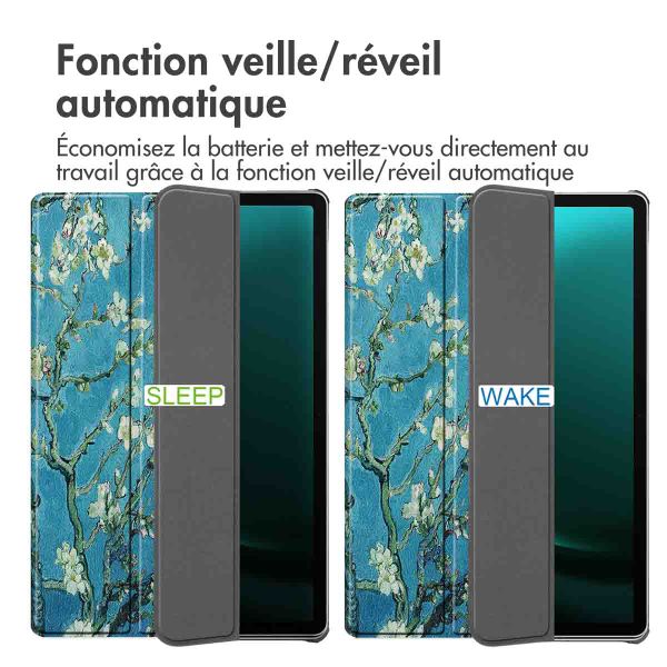 imoshion Coque tablette Design Trifold Samsung Galaxy Tab S10 Plus / Tab S9 FE Plus / Tab S9 Plus - Green Plant