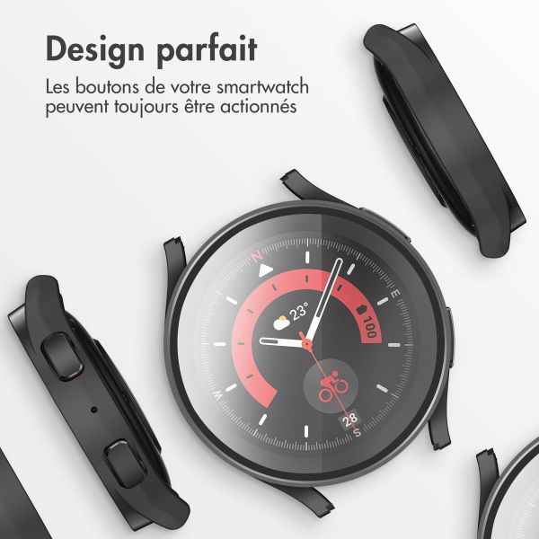 imoshion Coque rigide à couverture complète Samsung Galaxy Watch 5 - 44 mm - Noir