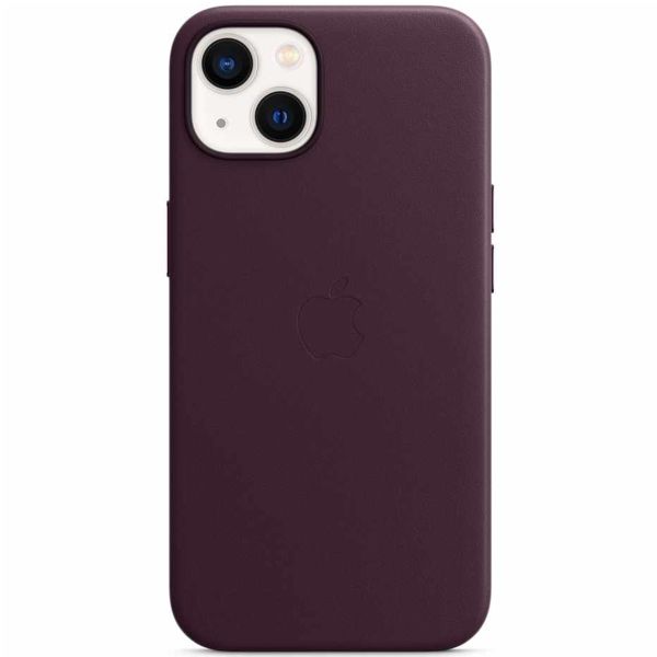 Apple Coque Leather MagSafe iPhone 13 - Dark Cherry