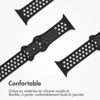 imoshion Bracelet sport⁺ Apple Watch Series 1 á 11 / SE / Ultra (44/45/46/49 mm) - Taille S/M - Black & Anthracite