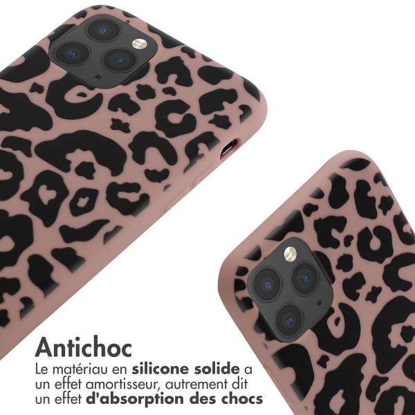 imoshion Coque design en silicone avec cordon iPhone 11 Pro - Animal Pink