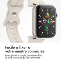 imoshion Bracelet en silicone⁺ Apple Watch Series 1 t/m 11 / SE / Ultra (44/45/46/49 mm) - Taille M/L - Starlight