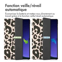 imoshion Coque tablette Design Trifold Samsung Galaxy Tab S10 Ultra / Tab S9 Ultra - Leopard