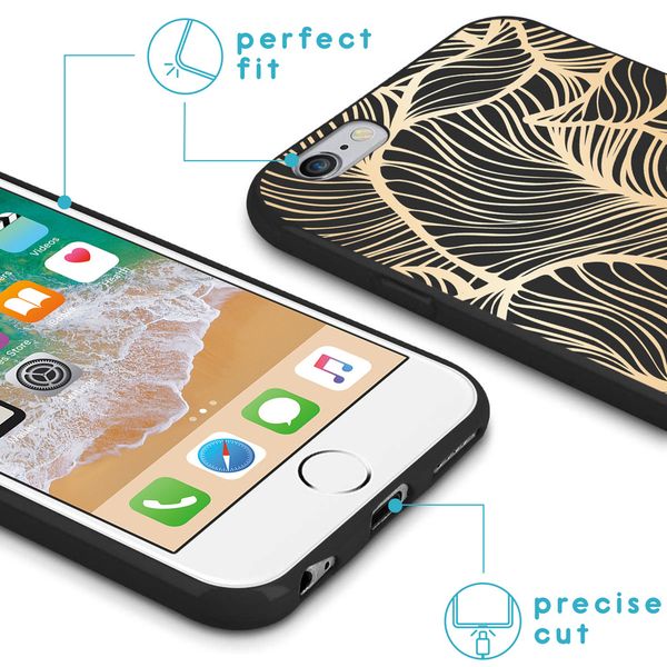 imoshion Coque Design iPhone 6 / 6s - Feuilles / Noir