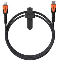 UAG Câble de charge USB-C vers Lightning avec cœur en Kevlar® - 1,5 mètre - Noir / Orange